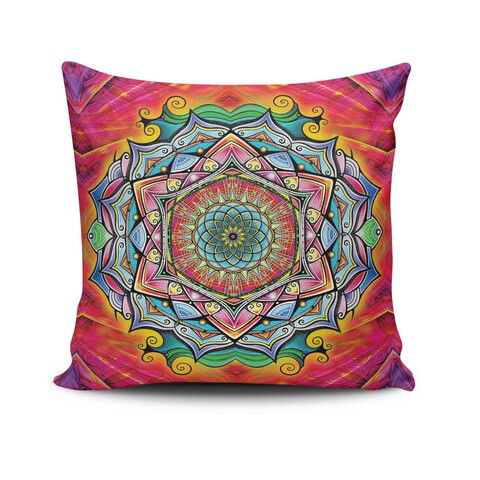 Husa de perna, MANDALA-37, 43x43 cm, 50% Bumbac / 50% Poliester, Multicolor