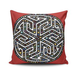 Husa de perna, MANDALA-40, 43x43 cm, 50% Bumbac / 50% Poliester, Multicolor