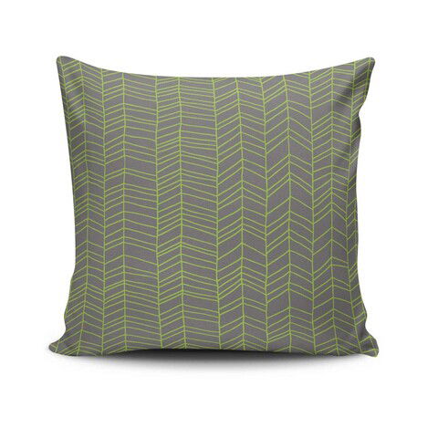 Perna decorativa, NKRLNT-212, 43x43 cm, 50% Bumbac / 50% Poliester, Multicolor
