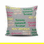 Perna decorativa, NKRLNT-221, 43x43 cm, 50% Bumbac / 50% Poliester, Multicolor