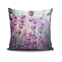 Perna decorativa, NKRLNT-224, 43x43 cm, 50% Bumbac / 50% Poliester, Multicolor
