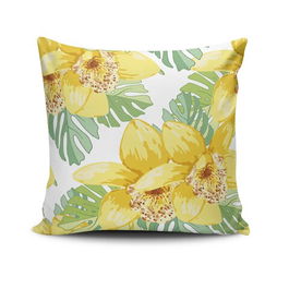 Perna decorativa, NKRLNT-229, 43x43 cm, 50% Bumbac / 50% Poliester, Multicolor
