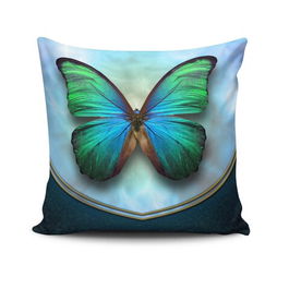 Perna decorativa, NKRLNT-255, 43x43 cm, 50% Bumbac / 50% Poliester, Multicolor