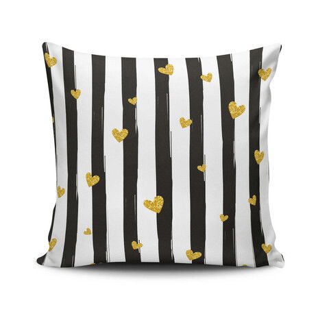 Perna decorativa, NKRLNT-295, 43x43 cm, 50% Bumbac / 50% Poliester, Multicolor