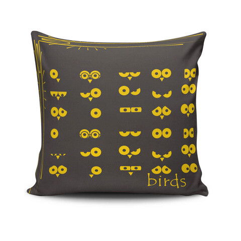 Perna decorativa, NKRLNT-297, 43x43 cm, 50% Bumbac / 50% Poliester, Multicolor