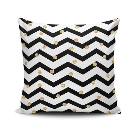 Perna decorativa, NKRLNT-300, 43x43 cm, 50% Bumbac / 50% Poliester, Multicolor