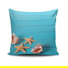 Perna decorativa, NKRLNT-306, 43x43 cm, 50% Bumbac / 50% Poliester, Multicolor