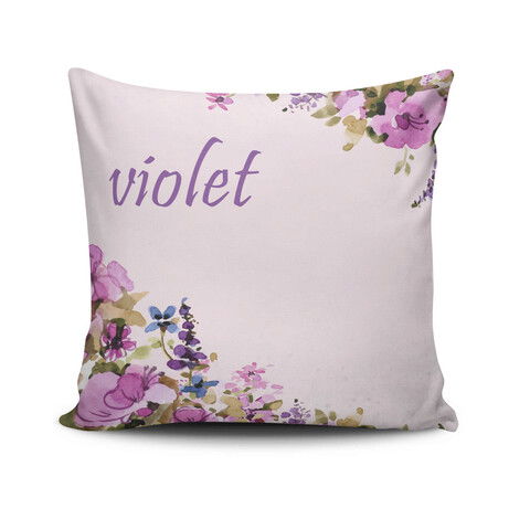 Perna decorativa, NKRLNT-321, 43x43 cm, 50% Bumbac / 50% Poliester, Multicolor
