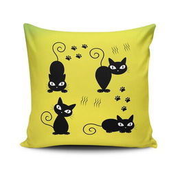 Perna decorativa, NKRLNT-326, 43x43 cm, 50% Bumbac / 50% Poliester, Multicolor