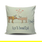 Perna decorativa, NKRLNT-339, 43x43 cm, 50% Bumbac / 50% Poliester, Multicolor