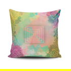 Perna decorativa, NKRLNT-359, 43x43 cm, 50% Bumbac / 50% Poliester, Multicolor