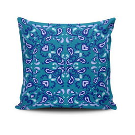 Perna decorativa, NKRLNT-385, 43x43 cm, 50% Bumbac / 50% Poliester, Multicolor