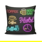 Perna decorativa, NKRLNT-388, 43x43 cm, 50% Bumbac / 50% Poliester, Multicolor