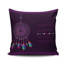 Perna decorativa, NKRLNT-395, 43x43 cm, 50% Bumbac / 50% Poliester, Multicolor