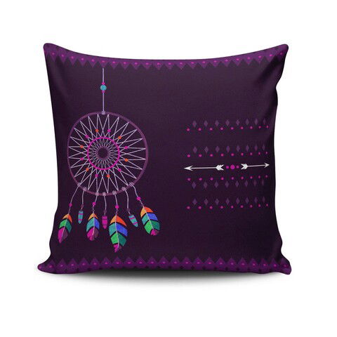 Perna decorativa, NKRLNT-395, 43x43 cm, 50% Bumbac / 50% Poliester, Multicolor