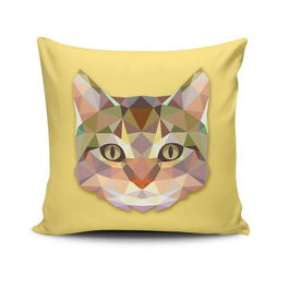 Perna decorativa, NKRLNT-407, 43x43 cm, 50% Bumbac / 50% Poliester, Multicolor