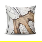 Perna decorativa, BRKRLNT-4, 43x43 cm, 50% Bumbac / 50% Poliester, Multicolor