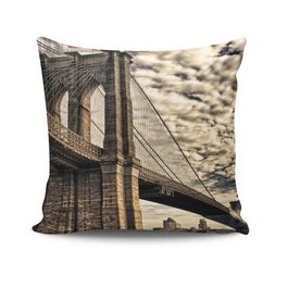 Perna decorativa, BRKRLNT-5, 43x43 cm, 50% Bumbac / 50% Poliester, Multicolor