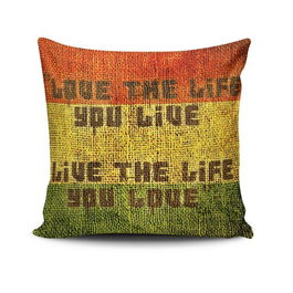 Perna decorativa, JKRLNT-3, 43x43 cm, 50% Bumbac / 50% Poliester, Multicolor