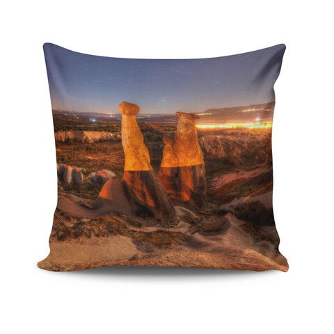 Perna decorativa, KPDKRLNT-2, 43x43 cm, 50% Bumbac / 50% Poliester, Multicolor