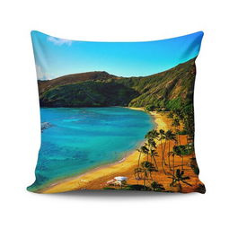 Perna decorativa, KRLNTHW-1, 43x43 cm, 50% Bumbac / 50% Poliester, Multicolor