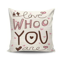 Perna decorativa, NKRLNT-001, 43x43 cm, 50% Bumbac / 50% Poliester, Multicolor