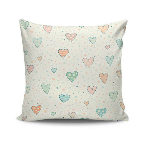 Perna decorativa, NKRLNT-007, 43x43 cm, 50% Bumbac / 50% Poliester, Multicolor