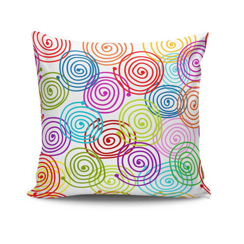 Perna decorativa, NKRLNT-011, 43x43 cm, 50% Bumbac / 50% Poliester, Multicolor