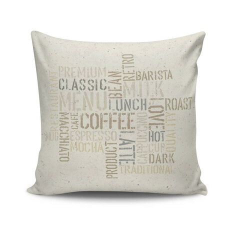 Perna decorativa, NKRLNT-006, 43x43 cm, 50% Bumbac / 50% Poliester, Multicolor