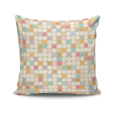 Perna decorativa, NKRLNT-018, 43x43 cm, 50% Bumbac / 50% Poliester, Multicolor