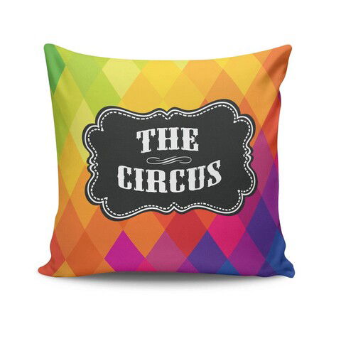 Perna decorativa, NKRLNT-017, 43x43 cm, 50% Bumbac / 50% Poliester, Multicolor