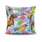 Perna decorativa, NKRLNT-027, 43x43 cm, 50% Bumbac / 50% Poliester, Multicolor