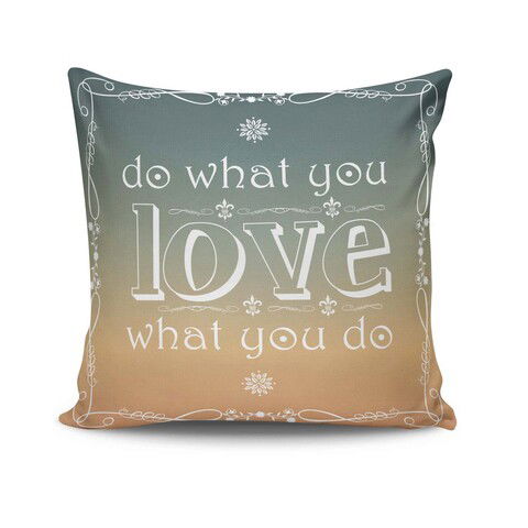 Perna decorativa, NKRLNT-031, 43x43 cm, 50% Bumbac / 50% Poliester, Multicolor