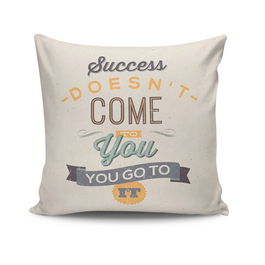 Perna decorativa, NKRLNT-034, 43x43 cm, 50% Bumbac / 50% Poliester, Multicolor