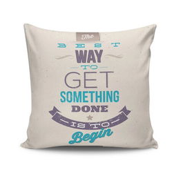 Perna decorativa, NKRLNT-036, 43x43 cm, 50% Bumbac / 50% Poliester, Multicolor