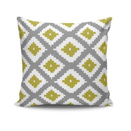 Perna decorativa, NKRLNT-045, 43x43 cm, 50% Bumbac / 50% Poliester, Multicolor