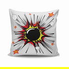 Perna decorativa, NKRLNT-055, 43x43 cm, 50% Bumbac / 50% Poliester, Multicolor