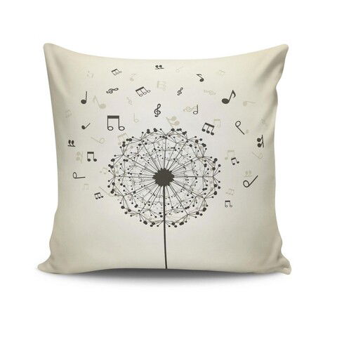 Perna decorativa, NKRLNT-056, 43x43 cm, 50% Bumbac / 50% Poliester, Multicolor