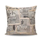 Perna decorativa, NKRLNT-059, 43x43 cm, 50% Bumbac / 50% Poliester, Multicolor