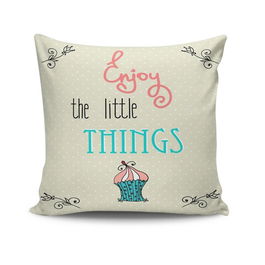 Perna decorativa, NKRLNT-063, 43x43 cm, 50% Bumbac / 50% Poliester, Multicolor