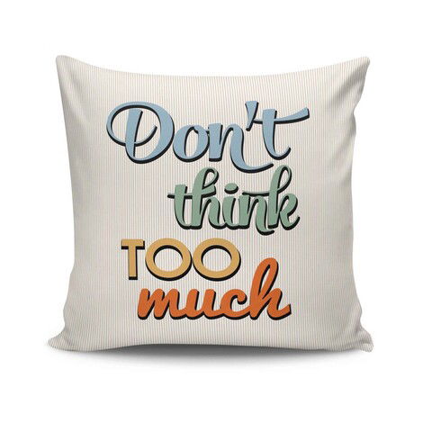 Perna decorativa, NKRLNT-067, 43x43 cm, 50% Bumbac / 50% Poliester, Multicolor