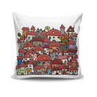 Perna decorativa, NKRLNT-071, 43x43 cm, 50% Bumbac / 50% Poliester, Multicolor