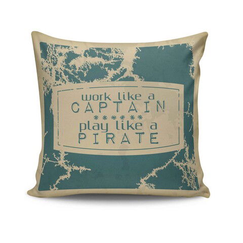 Perna decorativa, NKRLNT-074, 43x43 cm, 50% Bumbac / 50% Poliester, Multicolor