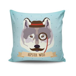Perna decorativa, NKRLNT-087, 43x43 cm, 50% Bumbac / 50% Poliester, Multicolor