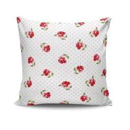 Perna decorativa, NKRLNT-094, 43x43 cm, 50% Bumbac / 50% Poliester, Multicolor