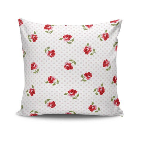 Perna decorativa, NKRLNT-094, 43x43 cm, 50% Bumbac / 50% Poliester, Multicolor