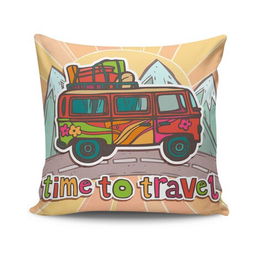 Perna decorativa, NKRLNT-099, 43x43 cm, 50% Bumbac / 50% Poliester, Multicolor