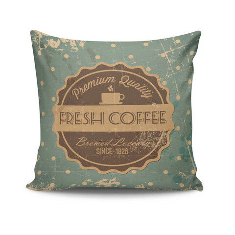 Perna decorativa, NKRLNT-117, 43x43 cm, 50% Bumbac / 50% Poliester, Multicolor