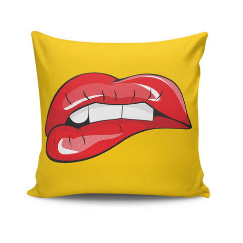 Perna decorativa, NKRLNT-118, 43x43 cm, 50% Bumbac / 50% Poliester, Multicolor