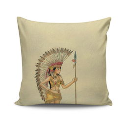 Perna decorativa, NTVKRLNT-7, 43x43 cm, 50% Bumbac / 50% Poliester, Multicolor
